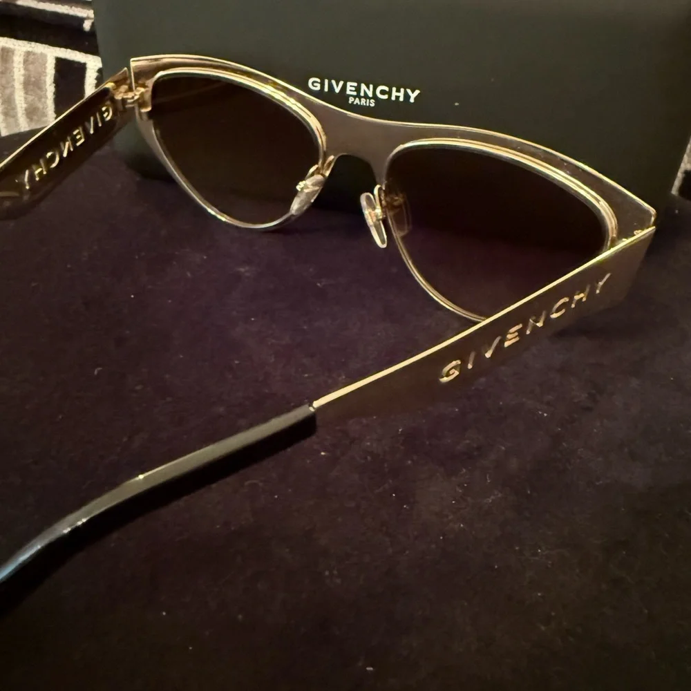 Givenchy Gold Cat-Eye Sunglasses - Picture 3 of 7
